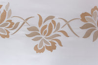 LOTUS FLOWER EMBROIDERY / DOUBLE KING PARURE HOUSSE DE COUETTE AVEC 2 TAIE D'OREILLER 50X80