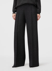BLACK HEAVY JERSEY RELAXED PANTS