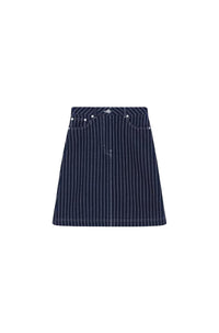 Rinse Blue Knee-Lentgh Skirt