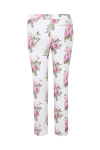 Pantalon tailleur imprimé bouquets - Light Beige Bouquet