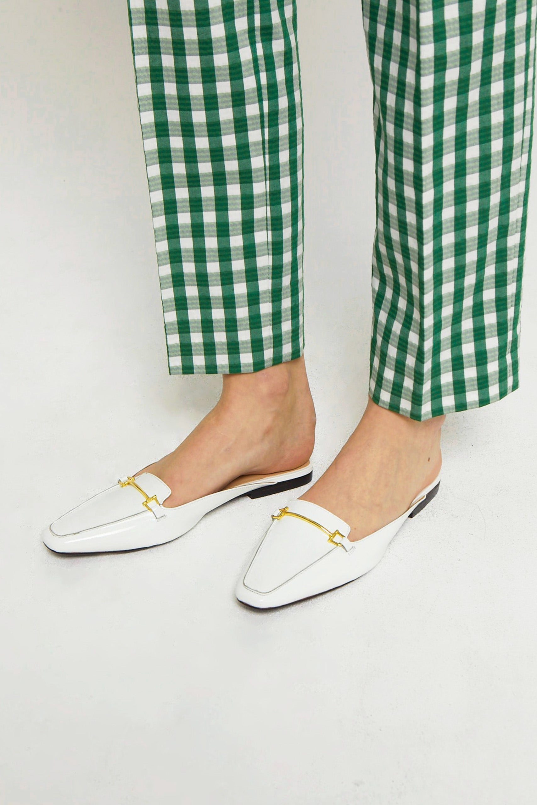 Mules Flatcar en cuir - Brown