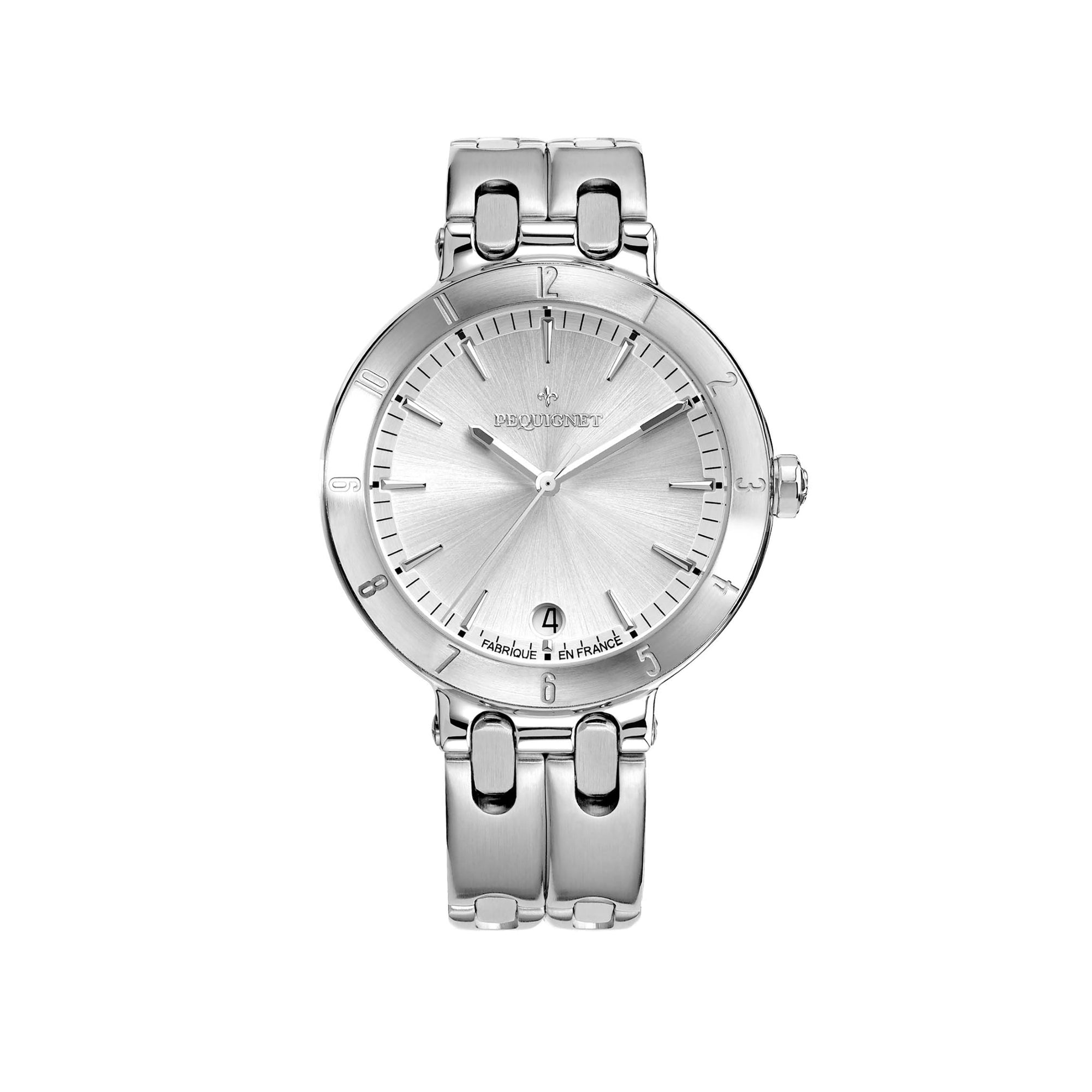Moorea watch in steel 40 mm - Silver sunray