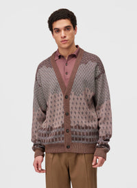 AMARANTO JACQUARD CARDIGAN