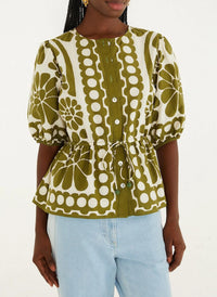CHECK VUE_Palermo Green Blouse - Palermo Green