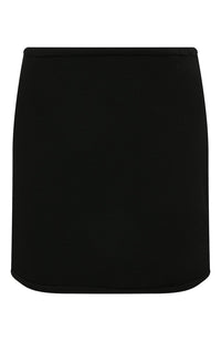 Jupe courte Bow texturée - Black