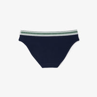 Culotte stretch ceinture rayée - Marine