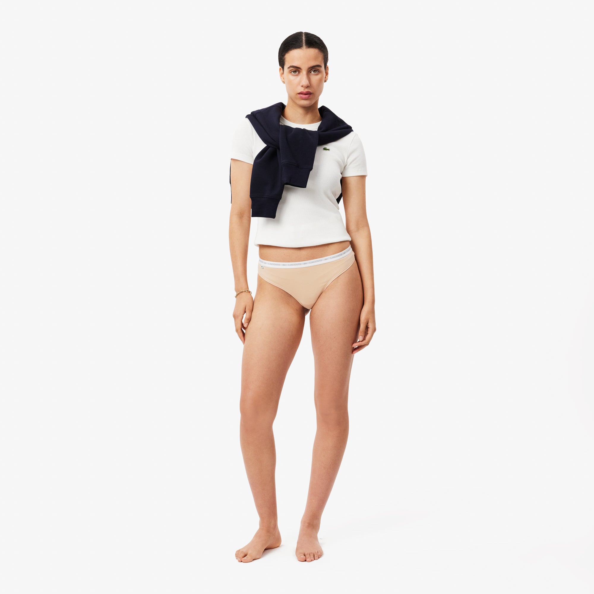 String Underwear - Biscuit & Blanc-Noir
