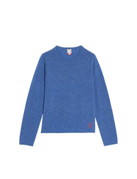 5qty RELIQUAT 90€ 16,7%  / Pull col rond Angelina en laine et cachemire - Blue Denim