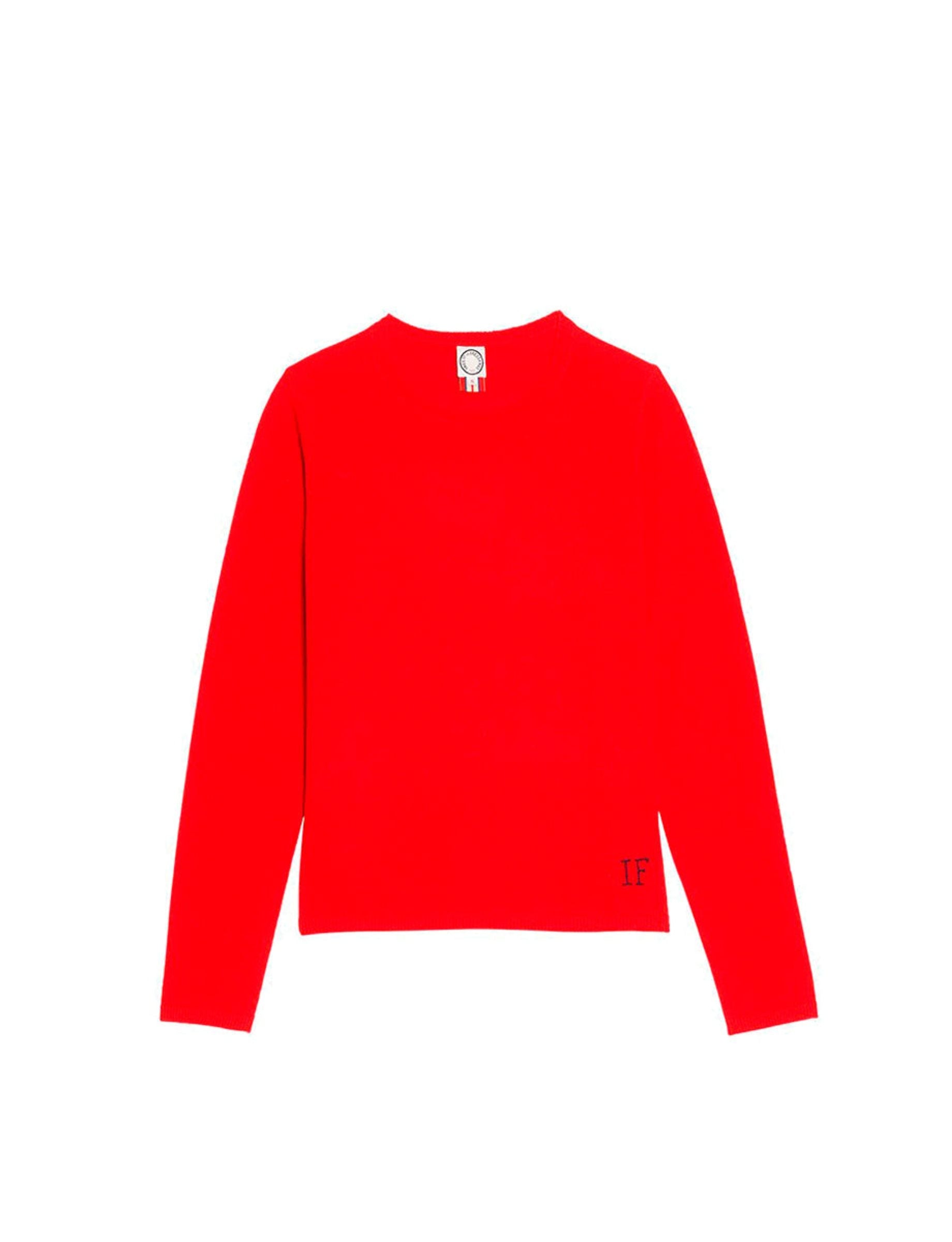 4qty RELIQUAT 90€ 40%  / Pull col rond Angelina en laine et cachemire - Red Intense