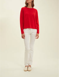 4qty RELIQUAT 90€ 40%  / Pull col rond Angelina en laine et cachemire - Red Intense