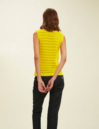 16qty RELIQUAT 50€ 4,5%  / Débardeur Clovis en crochet - Yellow