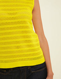 16qty RELIQUAT 50€ 4,5%  / Débardeur Clovis en crochet - Yellow