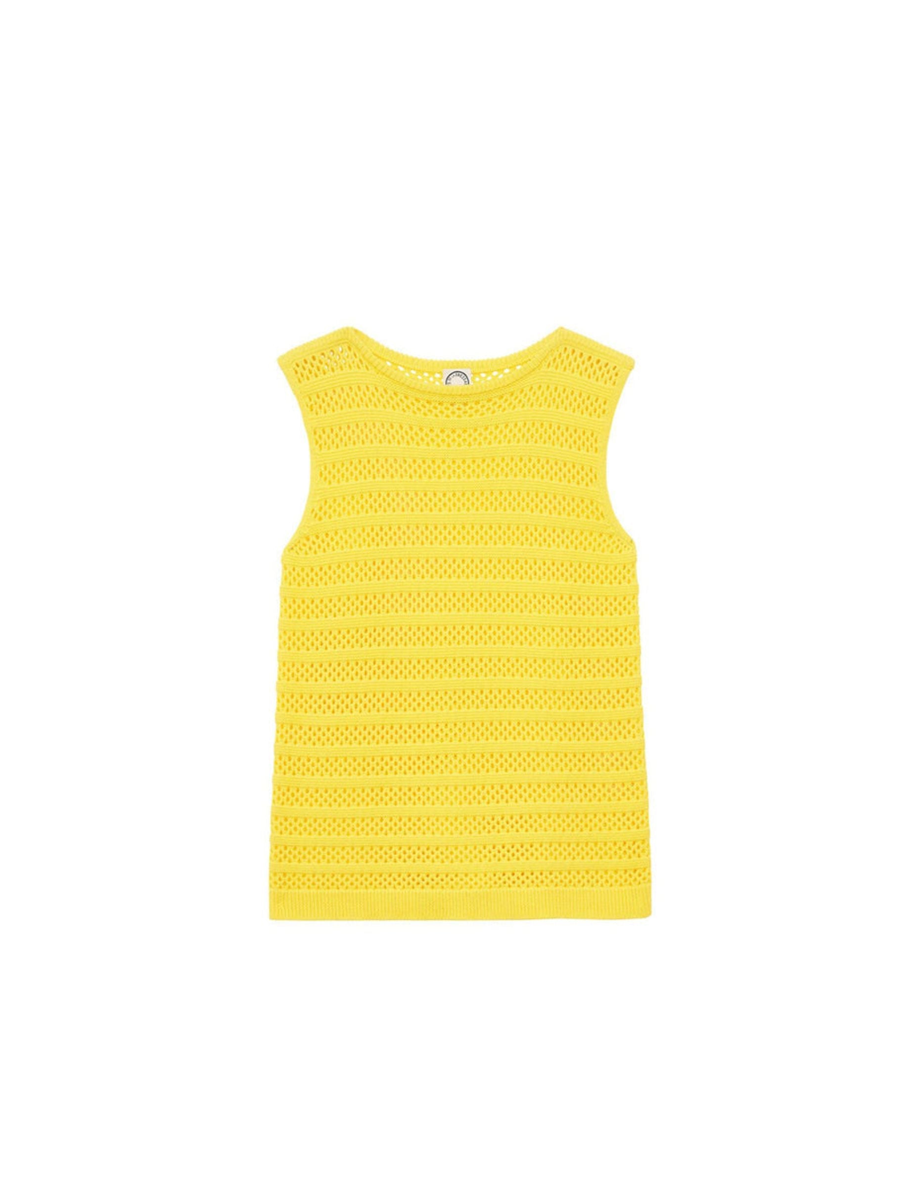 16qty RELIQUAT 50€ 4,5%  / Débardeur Clovis en crochet - Yellow