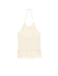 1qty RELIQUAT 50€ 100%  / Débardeur Eliane en crochet - Ecru