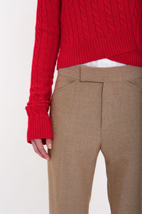 70S Cropped Flare - Tobacco