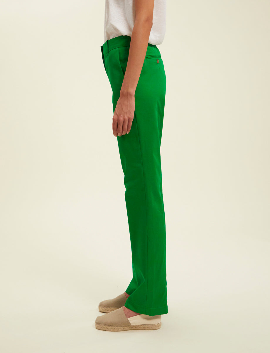 1qty RELIQUAT 75€ 0%  / Pantalon droit Francisco - Green Prairie