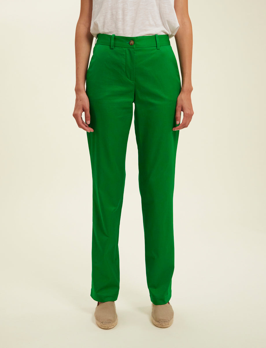 1qty RELIQUAT 75€ 0%  / Pantalon droit Francisco - Green Prairie