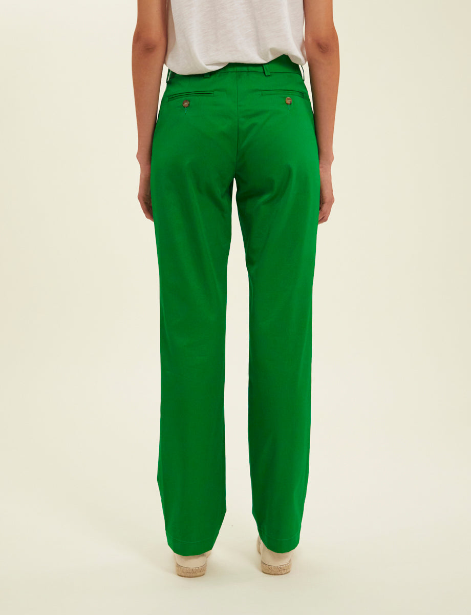 1qty RELIQUAT 75€ 0%  / Pantalon droit Francisco - Green Prairie
