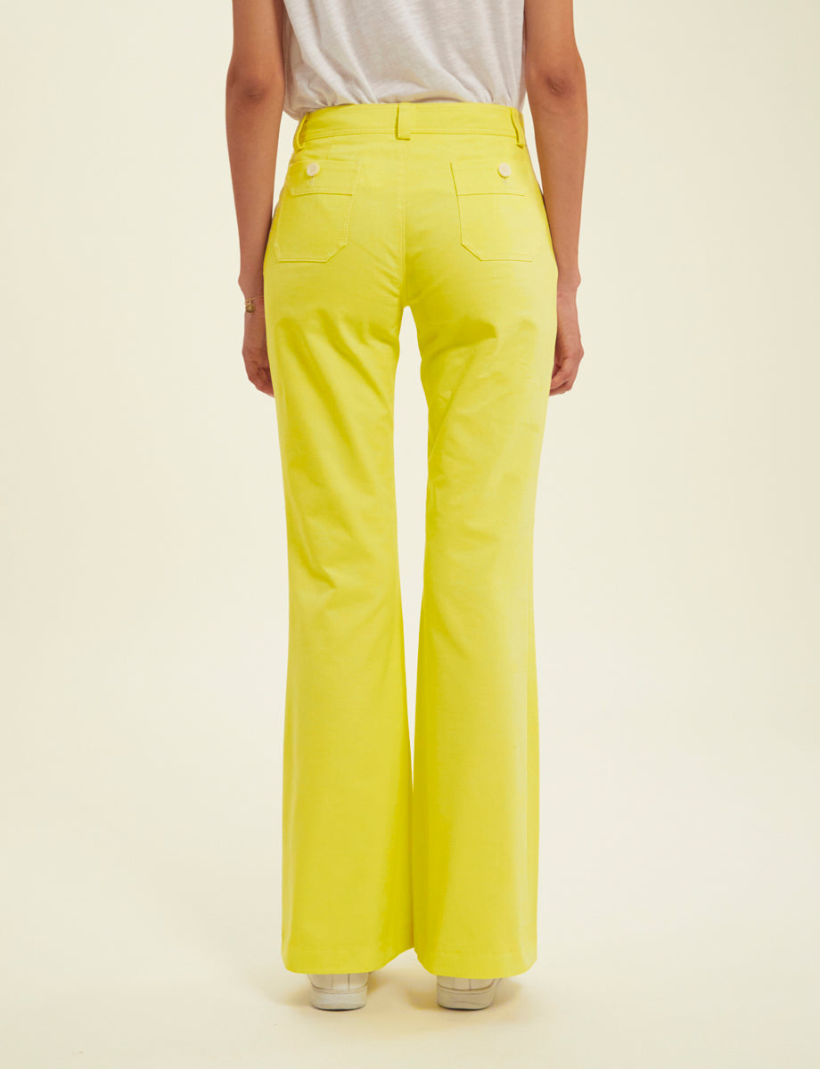 1qty RELIQUAT 75€ 0%  / Pantalon flare Charlotte - Yellow