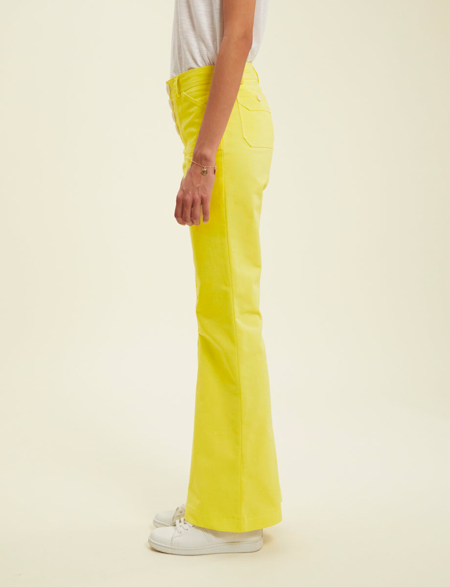 1qty RELIQUAT 75€ 0%  / Pantalon flare Charlotte - Yellow