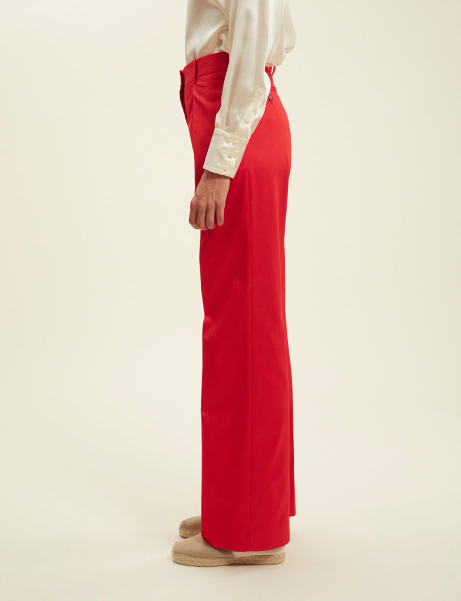 7qty RELIQUAT 75€ 11,1%  / Pantalon Hector à pinces - Red Ferrari