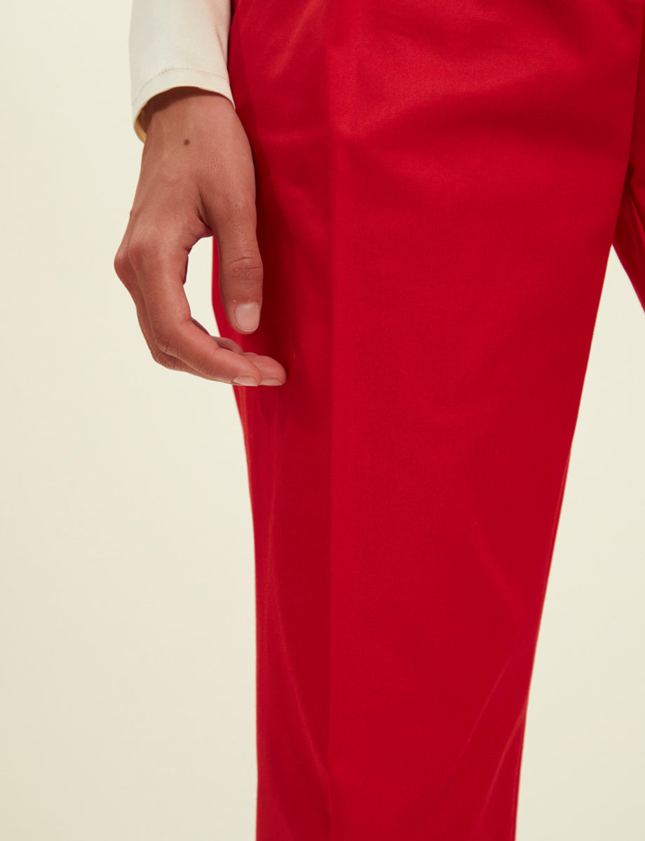 7qty RELIQUAT 75€ 11,1%  / Pantalon Hector à pinces - Red Ferrari