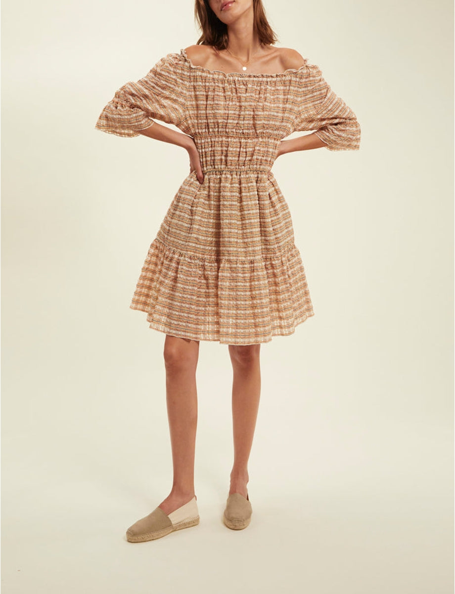 1qty RELIQUAT 90€ 100%  / Robe courte Palmina - Red Multicolor