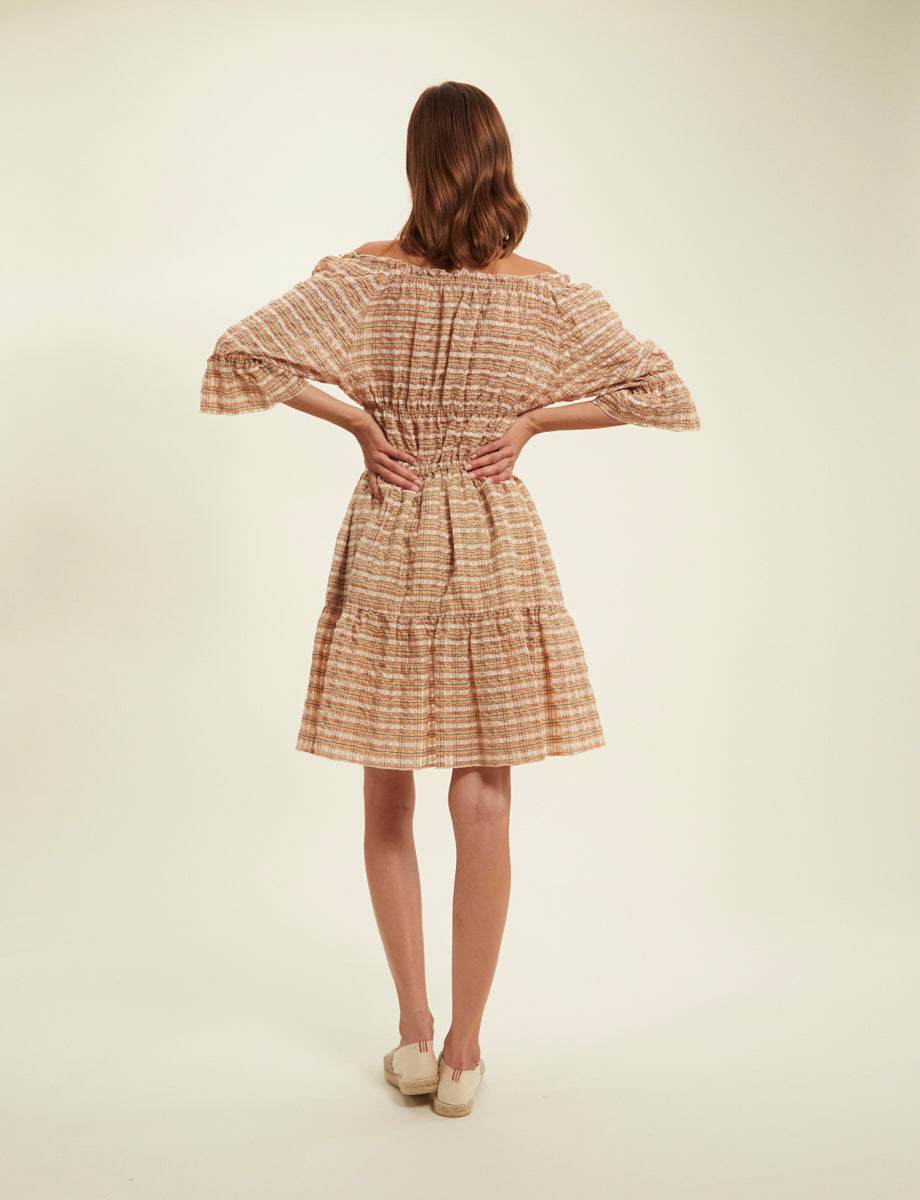 1qty RELIQUAT 90€ 100%  / Robe courte Palmina - Red Multicolor