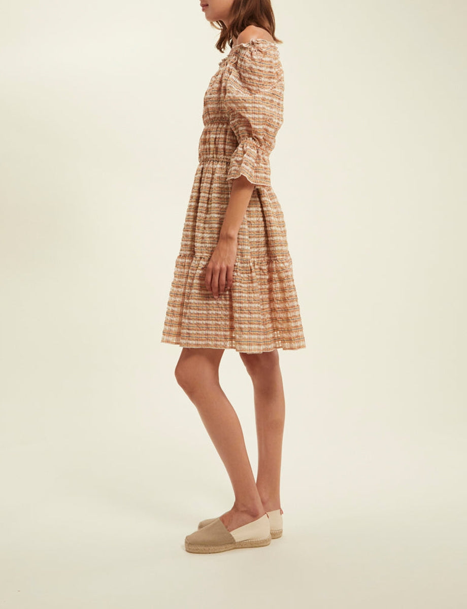 1qty RELIQUAT 90€ 100%  / Robe courte Palmina - Red Multicolor