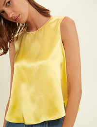 3qty RELIQUAT 65€ 0%  / Débardeur Albert en soie - Yellow