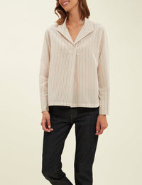 4qty RELIQUAT 95€ 0%  / Chemise large Noa - Ecru Multicolor