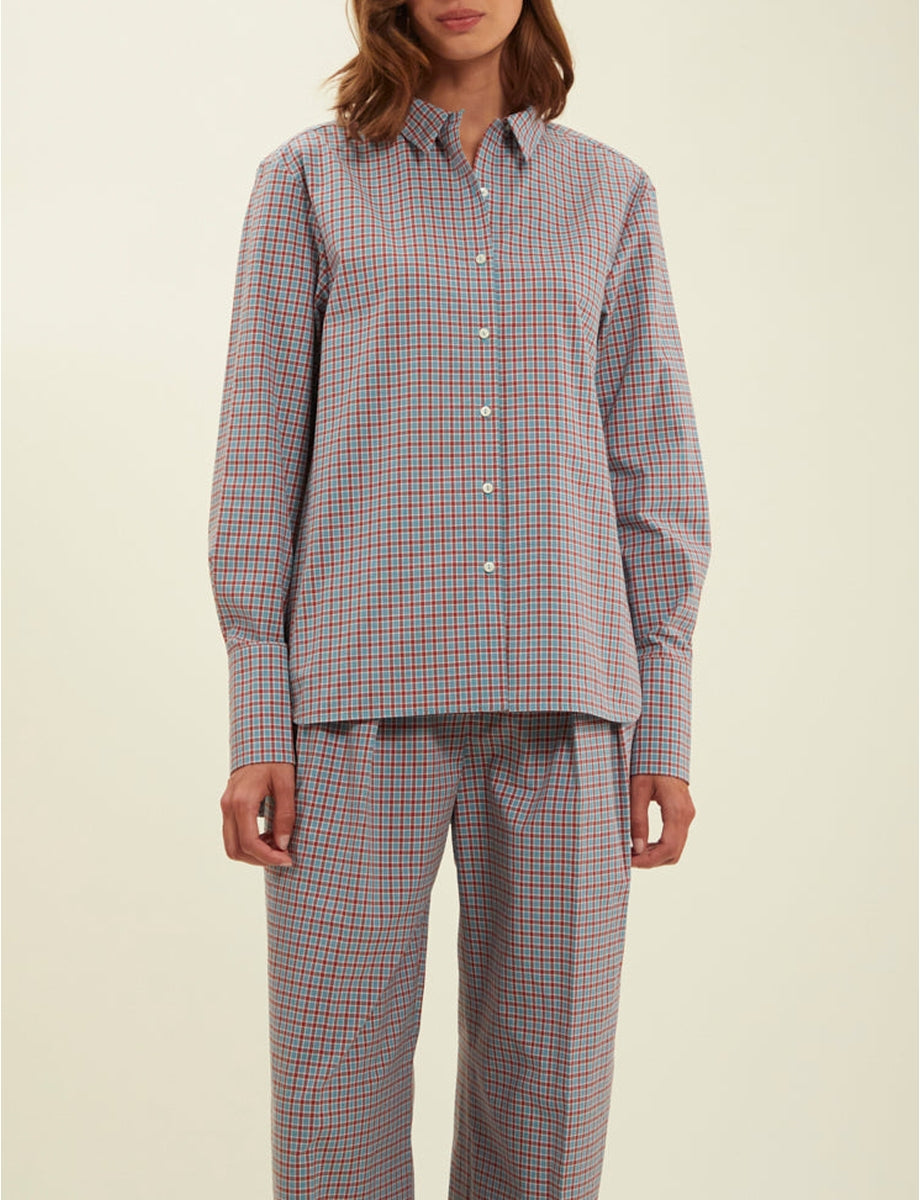 25qty RELIQUAT 95€ 6,5%  / Chemise asymétrique Falco - Turquoise Multicolor