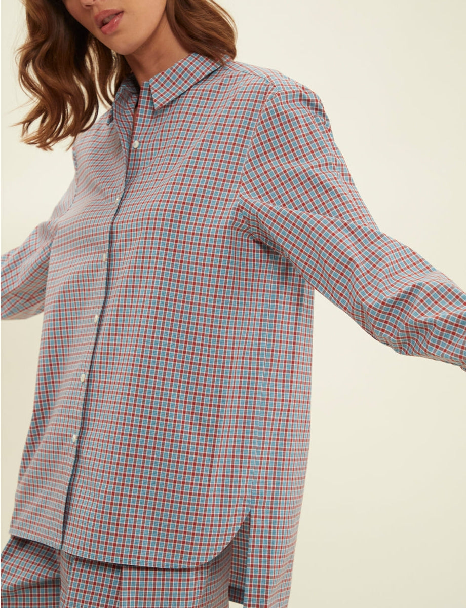 25qty RELIQUAT 95€ 6,5%  / Chemise asymétrique Falco - Turquoise Multicolor