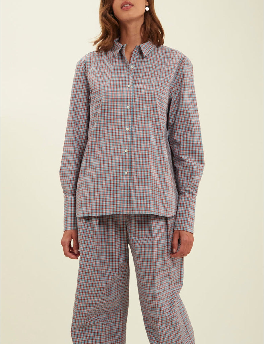 25qty RELIQUAT 95€ 6,5%  / Chemise asymétrique Falco - Turquoise Multicolor