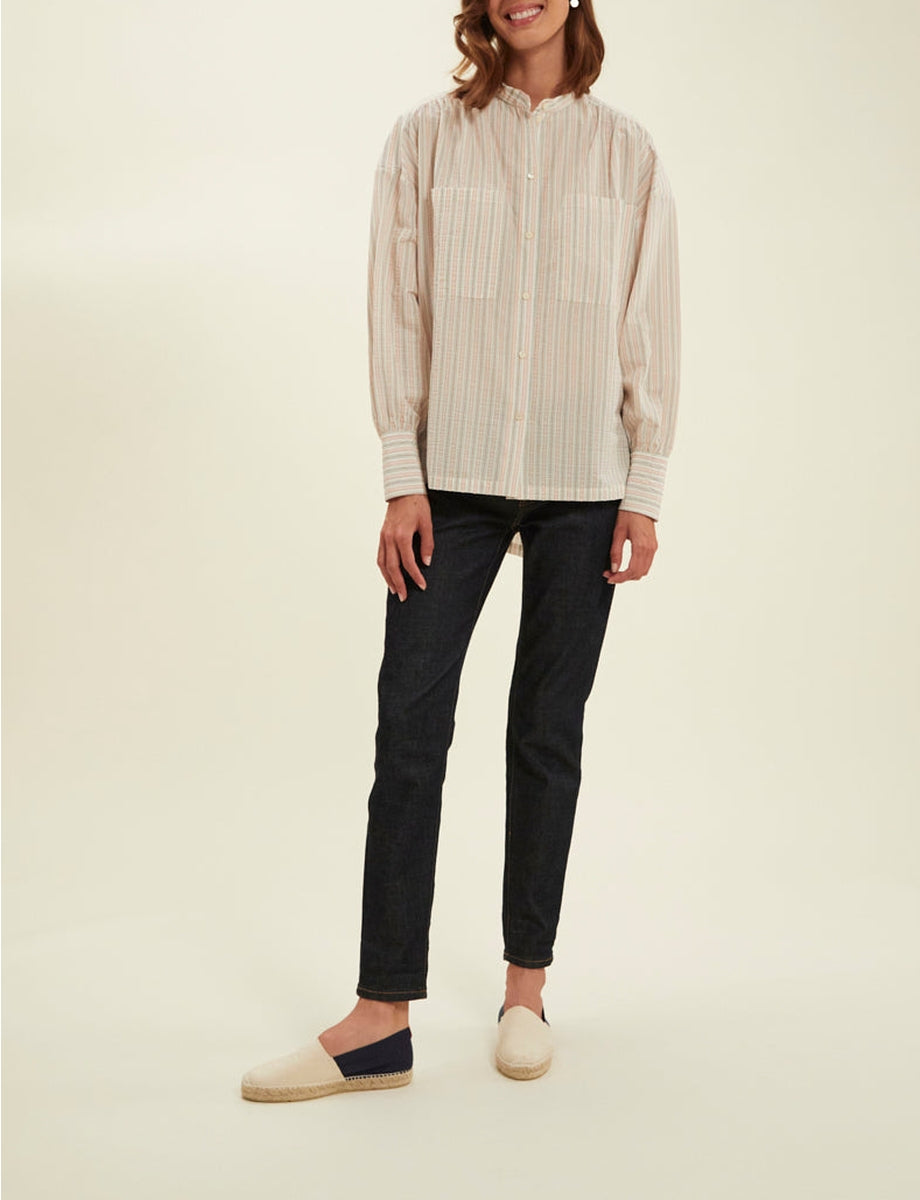 12qty RELIQUAT 95€ 6,7%  / Chemise oversize Adamo - Ecru Multicolor