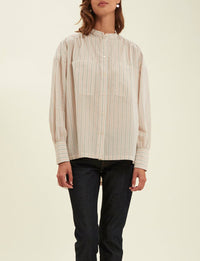 12qty RELIQUAT 95€ 6,7%  / Chemise oversize Adamo - Ecru Multicolor