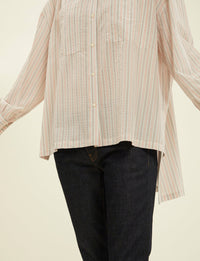 12qty RELIQUAT 95€ 6,7%  / Chemise oversize Adamo - Ecru Multicolor