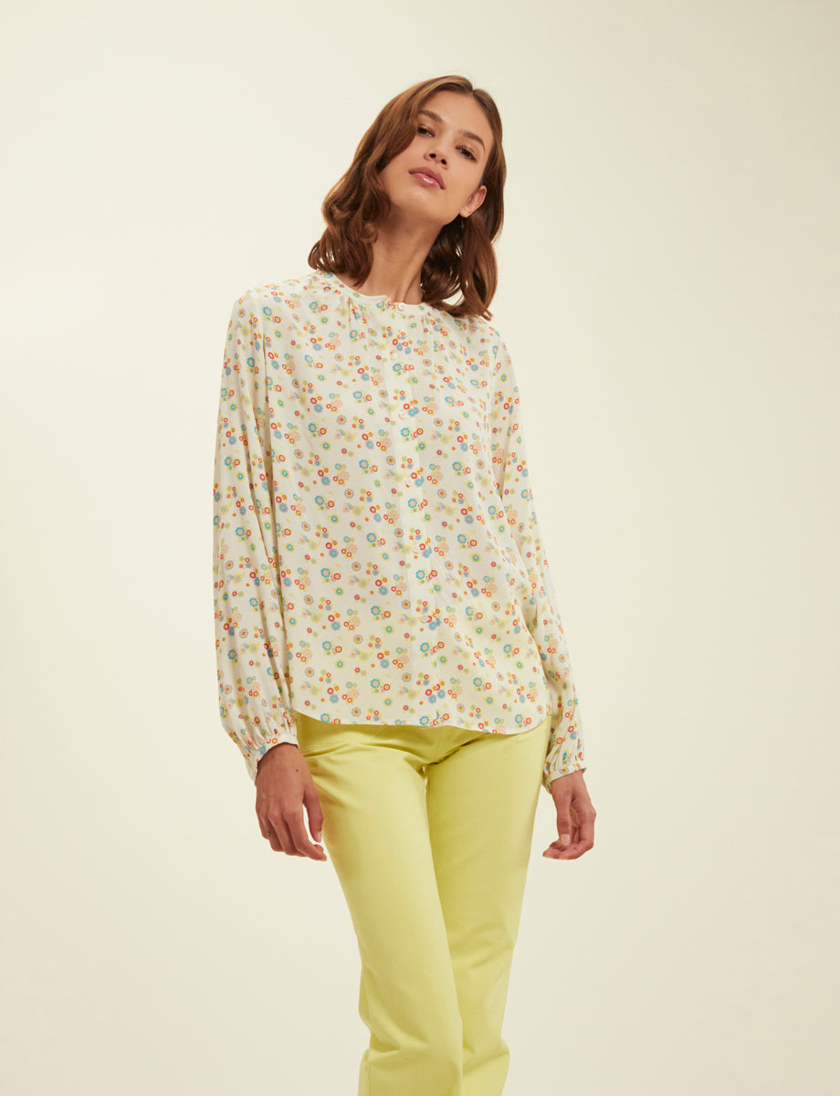 10qty RELIQUAT 95€ 10%  / Chemise boufante Josephine - Multi Primavera