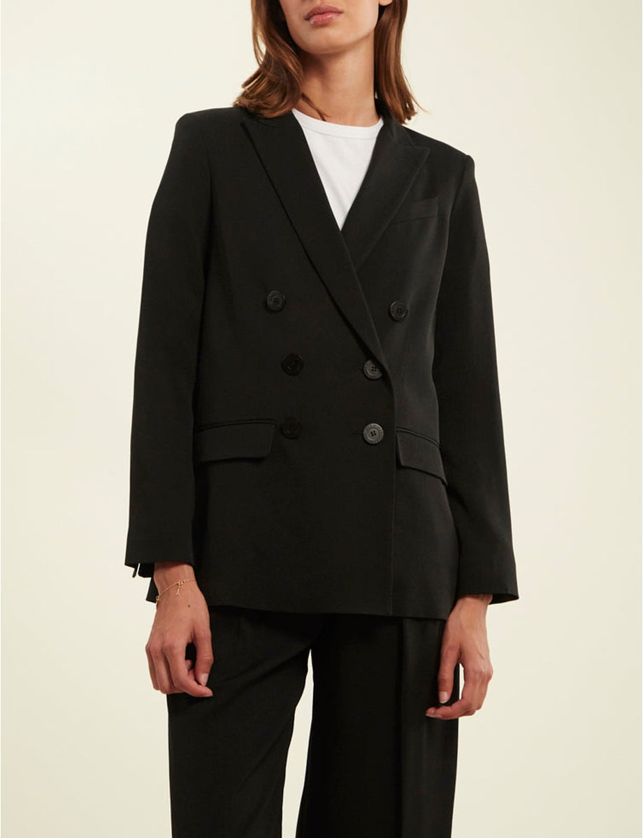 1qty RELIQUAT 120€ 100%  / Blazer croisé Ezio - Black