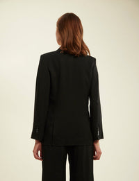 1qty RELIQUAT 120€ 100%  / Blazer croisé Ezio - Black