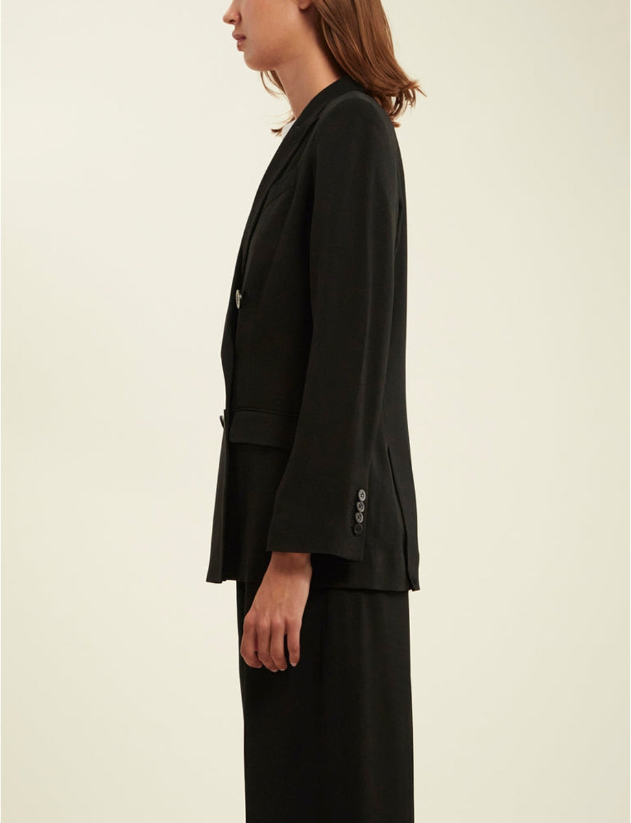 1qty RELIQUAT 120€ 100%  / Blazer croisé Ezio - Black