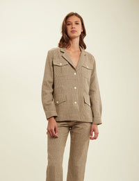 1qty RELIQUAT 120€ 100%  / Veste Flipper saharienne en lin - Multicolor