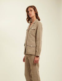 1qty RELIQUAT 120€ 100%  / Veste Flipper saharienne en lin - Multicolor