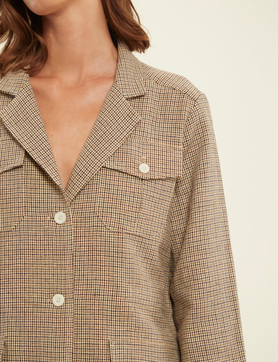 1qty RELIQUAT 120€ 100%  / Veste Flipper saharienne en lin - Multicolor