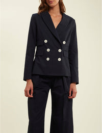1qty RELIQUAT 120€ 100%  / Blazer boutonné Maurice - Blue Navy