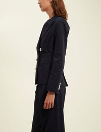 1qty RELIQUAT 120€ 100%  / Blazer boutonné Maurice - Blue Navy