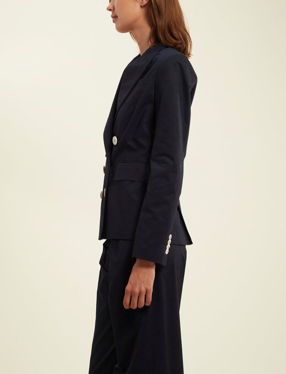 1qty RELIQUAT 120€ 100%  / Blazer boutonné Maurice - Blue Navy