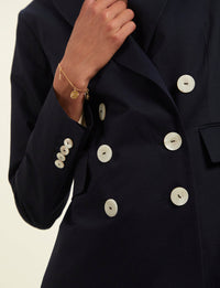 1qty RELIQUAT 120€ 100%  / Blazer boutonné Maurice - Blue Navy
