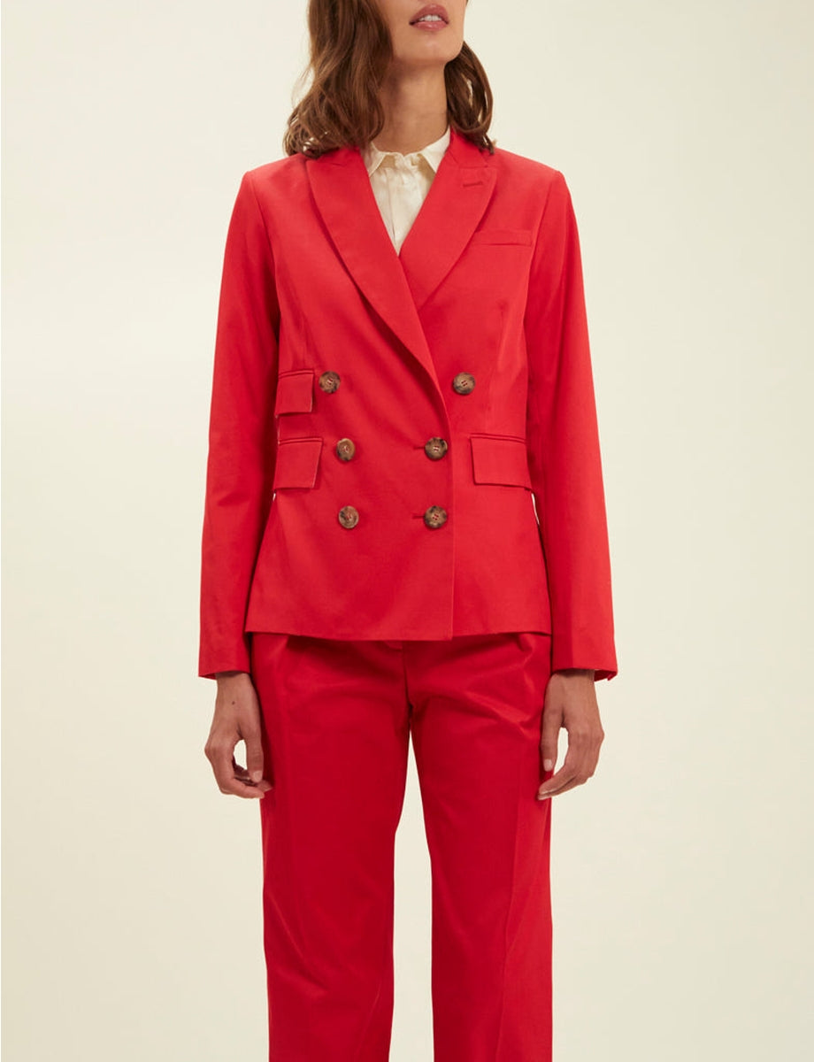 1qty RELIQUAT 120€ 0%  / Blazer boutonné Maurice - Red Ferrari
