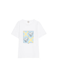 1qty RELIQUAT 20€ 100%  / T-shirt droit Oscar - White Blason